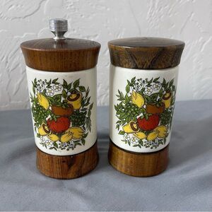 Vintage Salt and Pepper Shakers Porcelain Veggies